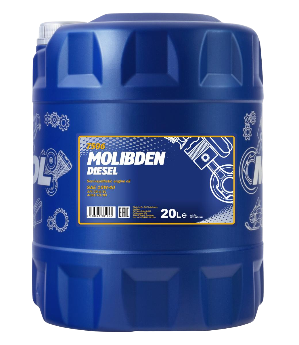 Моторное масло Mannol MOLIBDEN DIESEL 10W-40, 20л